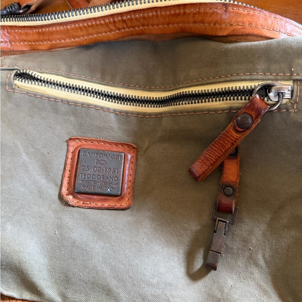 Campomaggi Woven Leather Crossbody Bag - Rust - Picture 11 of 14